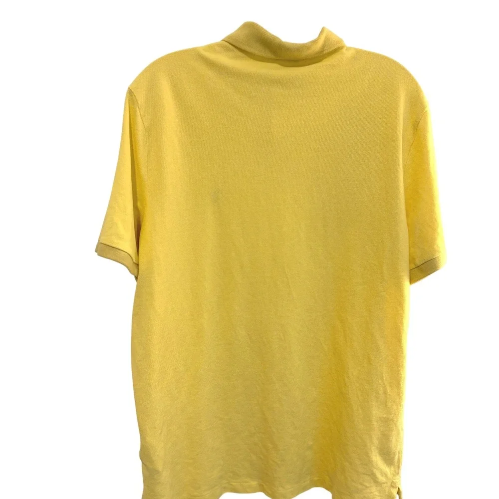 Polo Ralph Lauren Polo Shirt Mens M Yellow Classic Light Blue Pony Logo Preppy